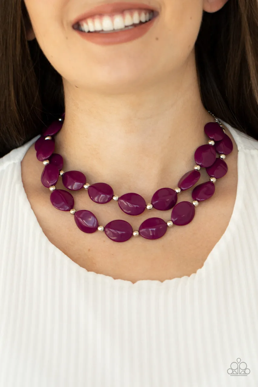 Two-Story Stunner Purple Paparazzi Necklace