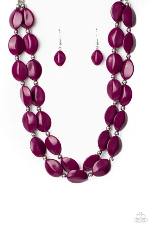 Two-Story Stunner Purple Paparazzi Necklace