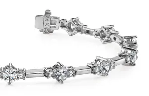 Two Tone Triple Lab-Grown Diamond Bracelet with 4.03 ct.(finished) 2.2mm, 3.9mm