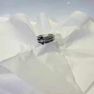 Vertical Three Stone Ring