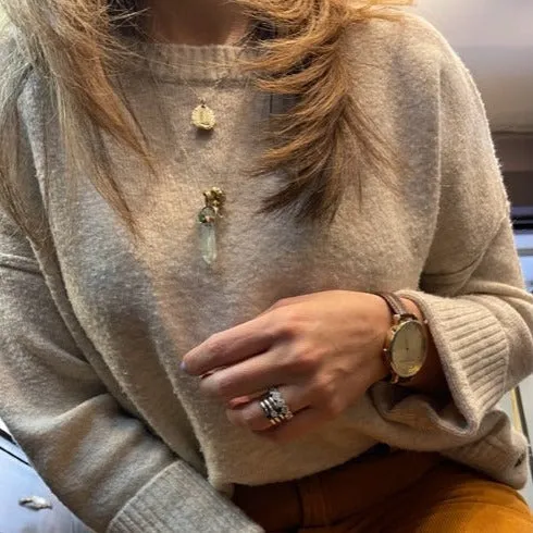 Vertical Three Stone Ring