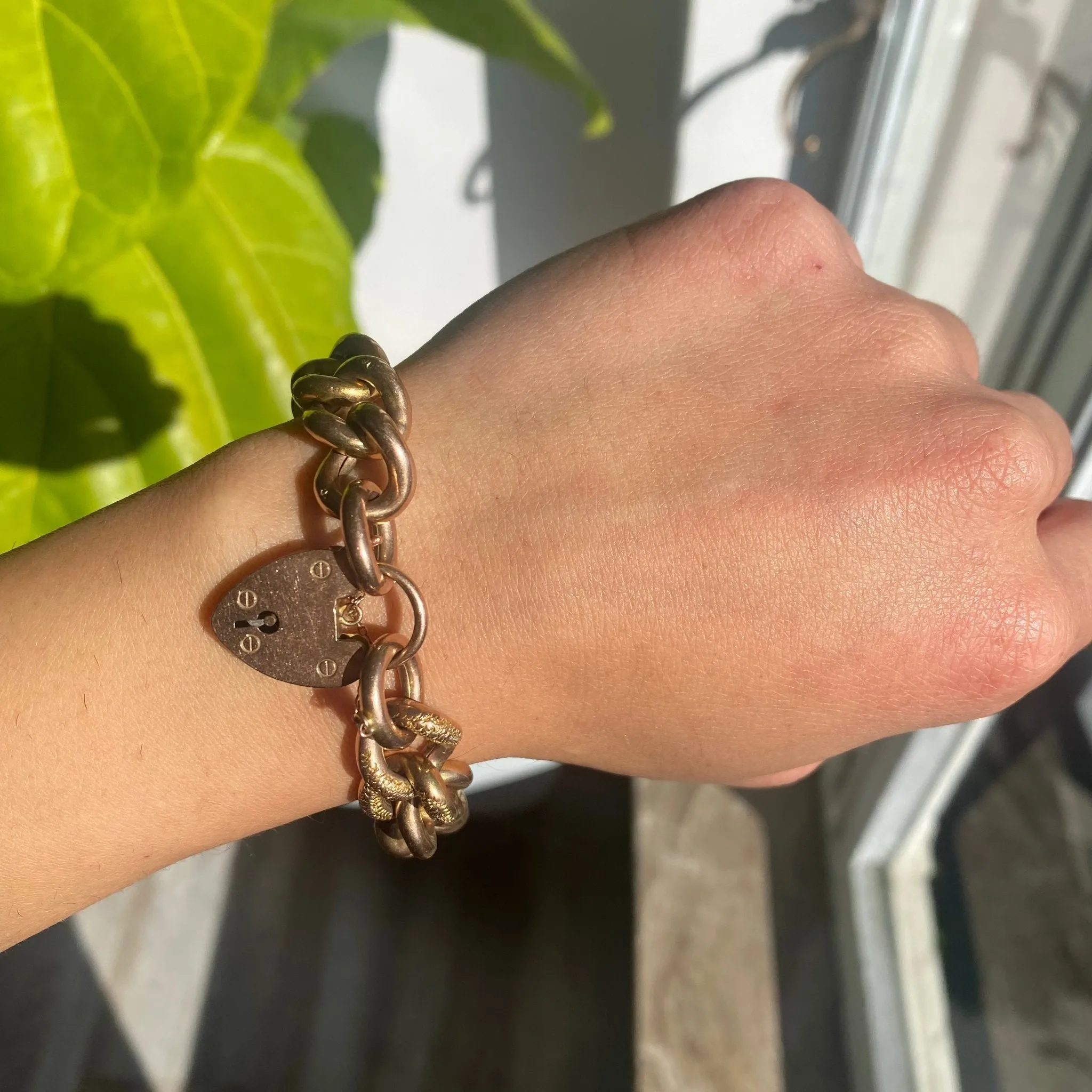 Victorian Engraved Hollow Curb Link Bracelet