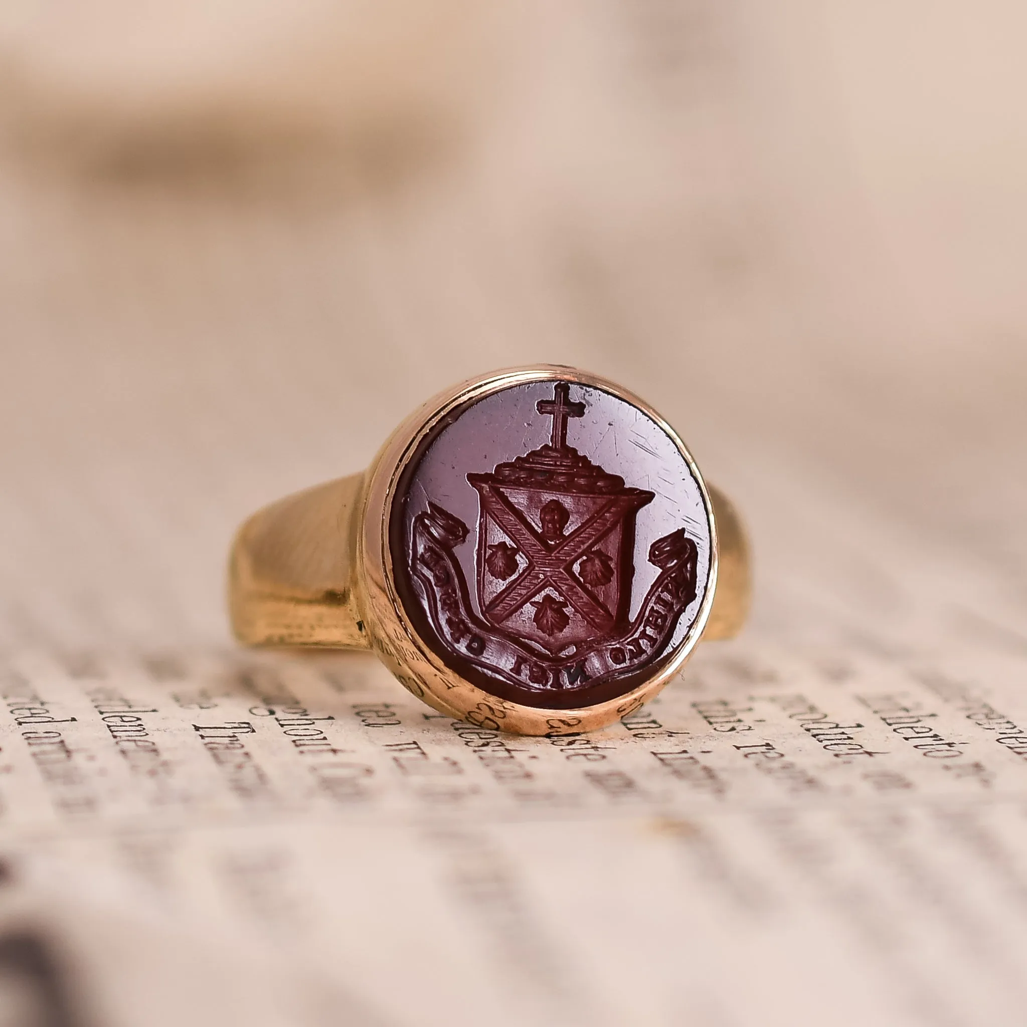 Victorian Intaglio Seal Signet Ring
