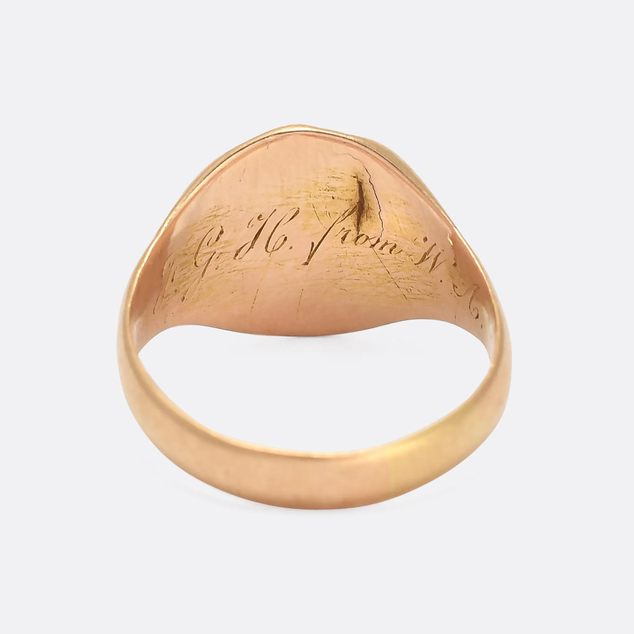 Victorian Lapwing Heraldic Intaglio Crest Singet Ring