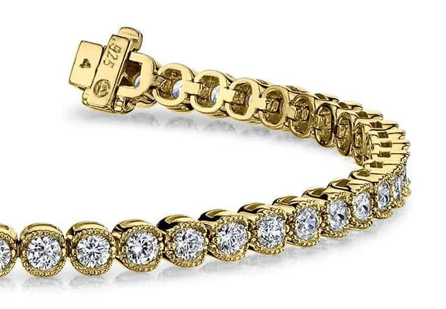 Vintage Dreams Tennis Diamond Bracelet with 1.96 ct.(finished) 2.1mm