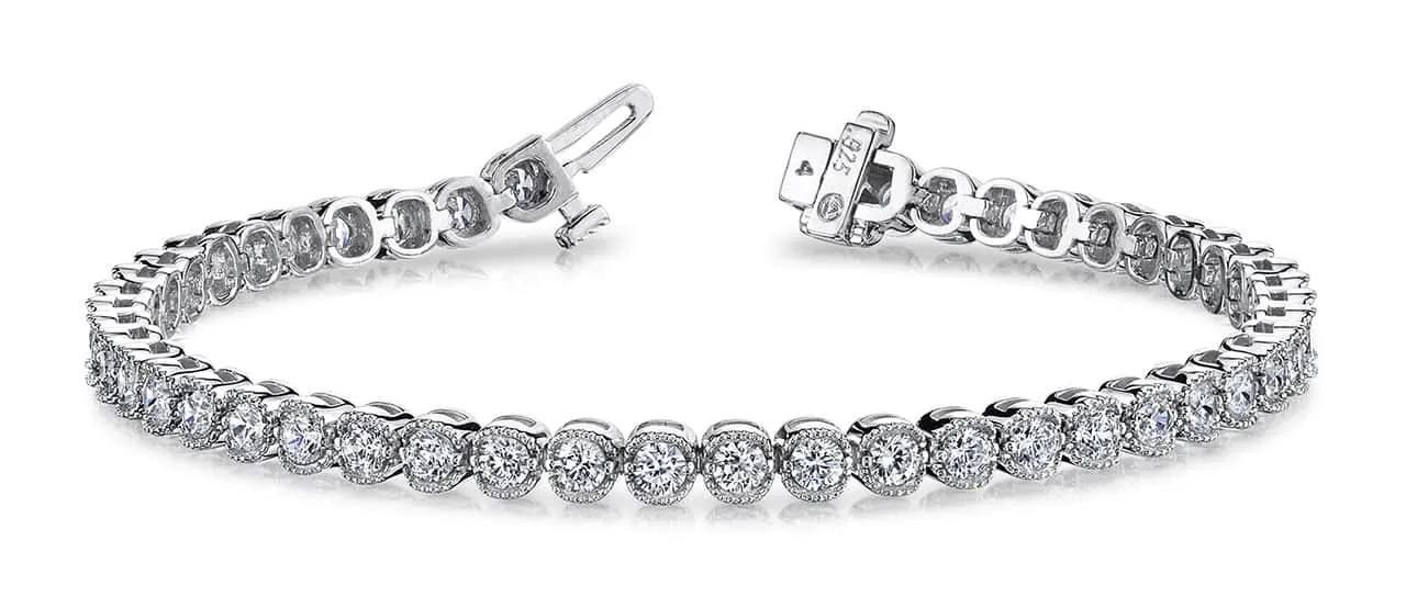 Vintage Dreams Tennis Diamond Bracelet with 1.96 ct.(finished) 2.1mm