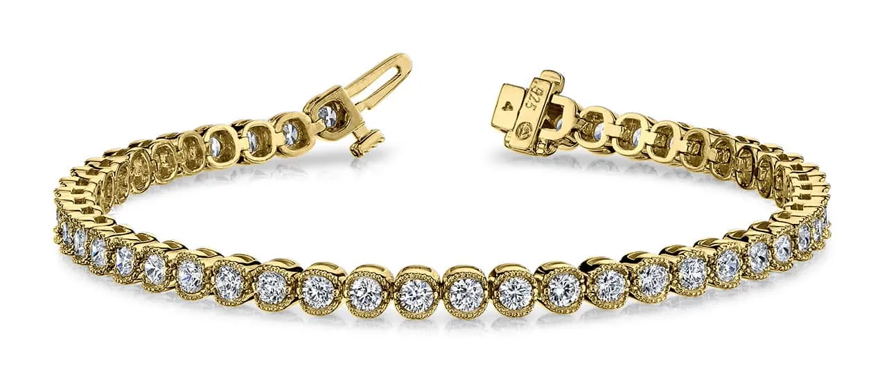 Vintage Dreams Tennis Diamond Bracelet with 1.96 ct.(finished) 2.1mm