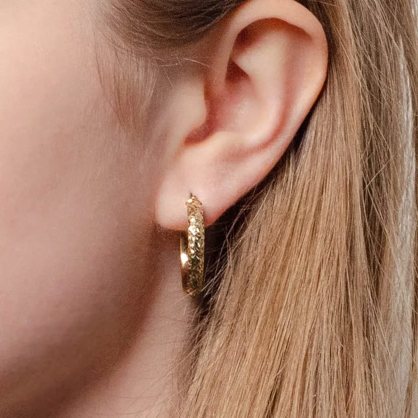 Vintage Hoop Earrings of 14k Gold