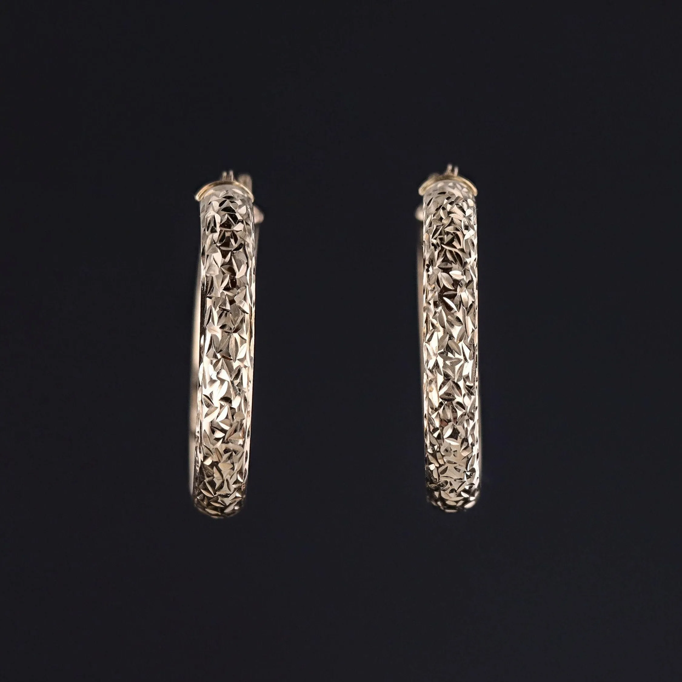 Vintage Hoop Earrings of 14k Gold