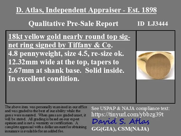 Vintage Signet Ring by Tiffany & Co.