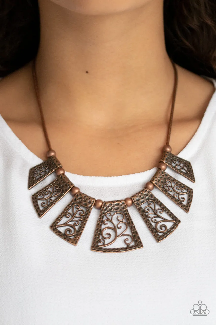 Vintage Vineyard Copper Paparazzi Necklace