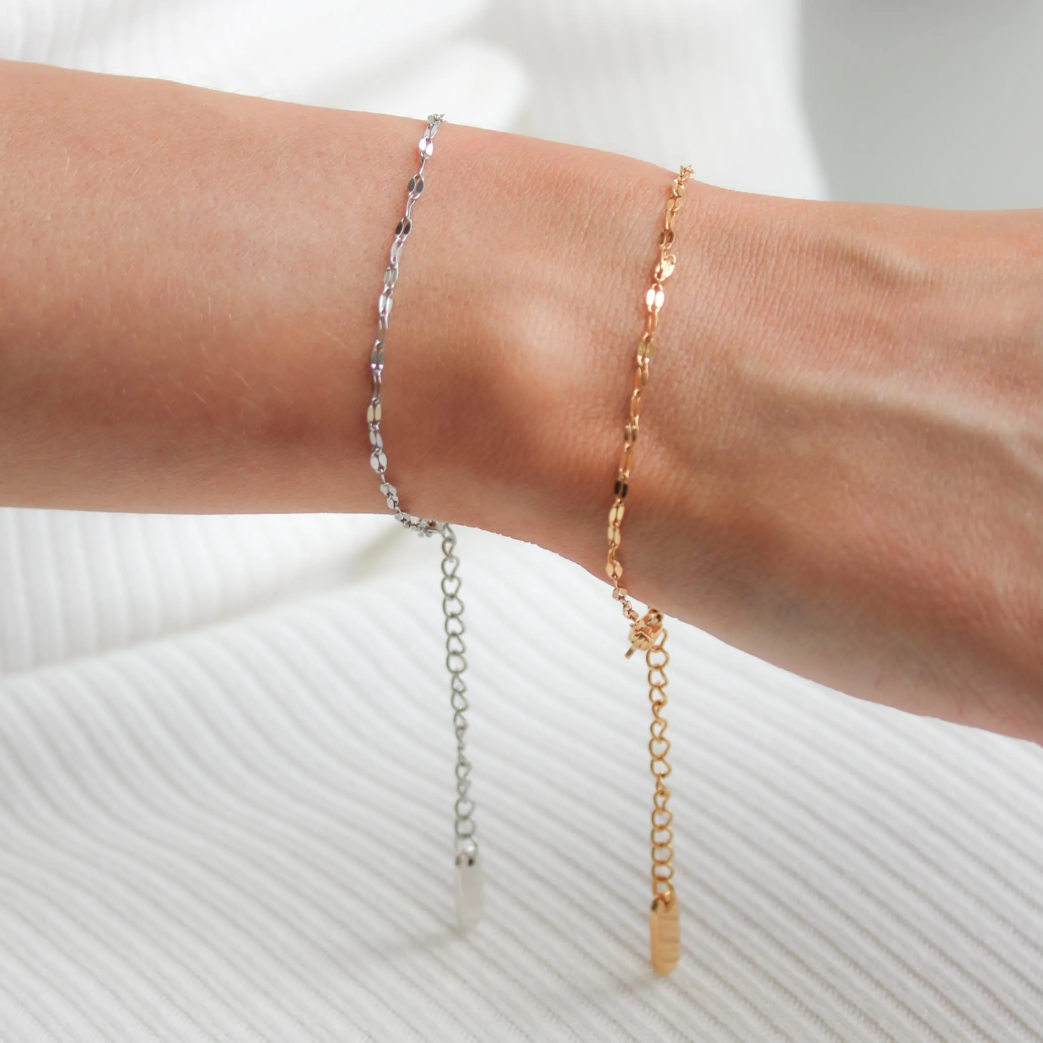 Vita Textured Link Bracelet, Silver