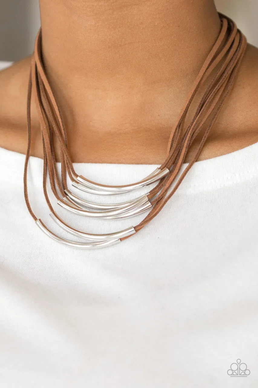 Walk the WALKABOUT Brown Paparazzi Necklace