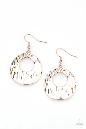 Warped Perceptions Rose Gold Paparazzi Earrings