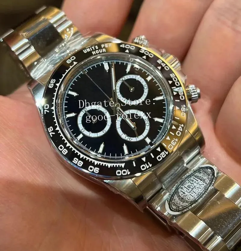 Watches Men Cal.4131 Chronograph Watch Men'S Automatic Clean 904L Steel Ceramic Bezel Eta Sport Cleanf Chrono Valjoux Wristwatches