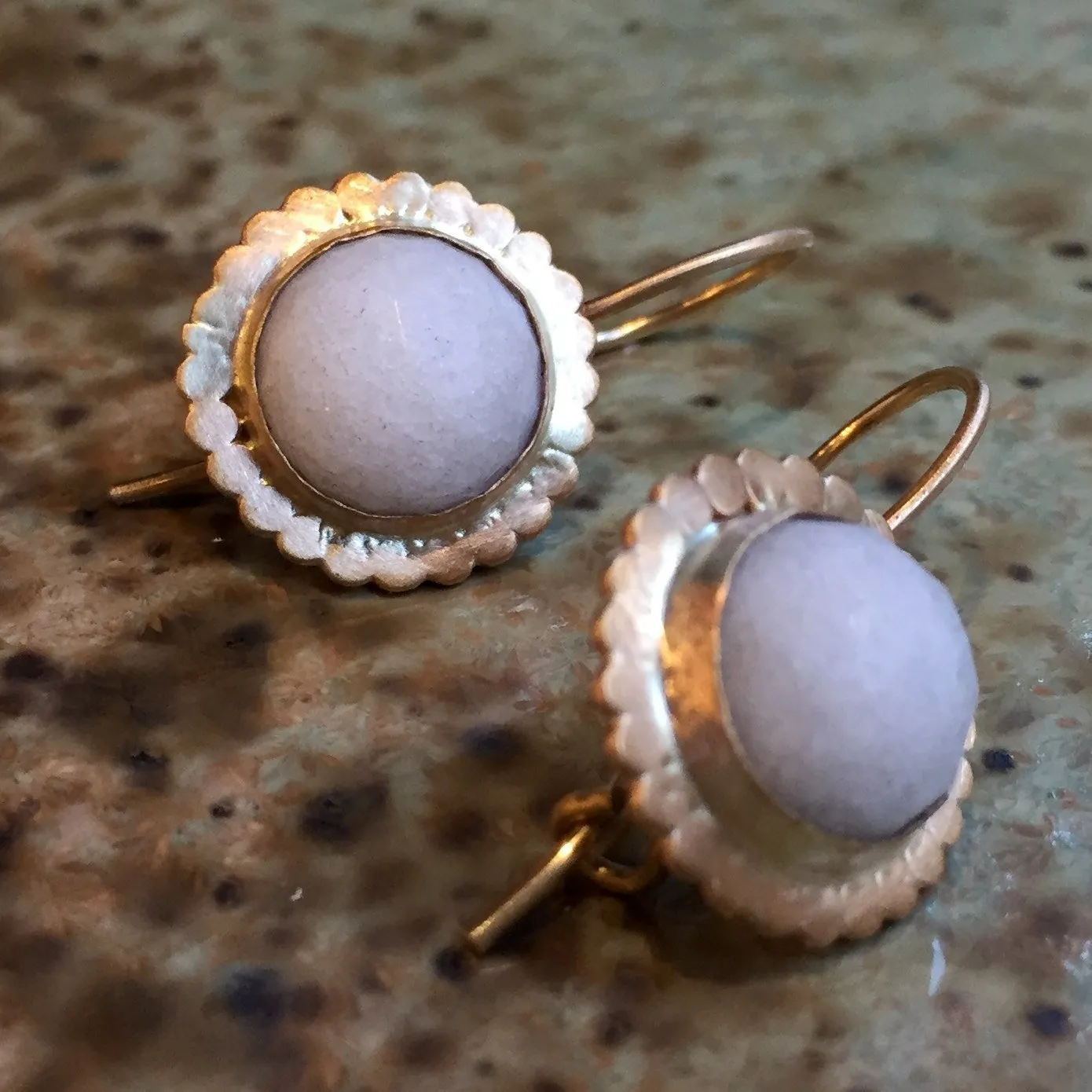 White Agate Dangle Earrings - White Magic.