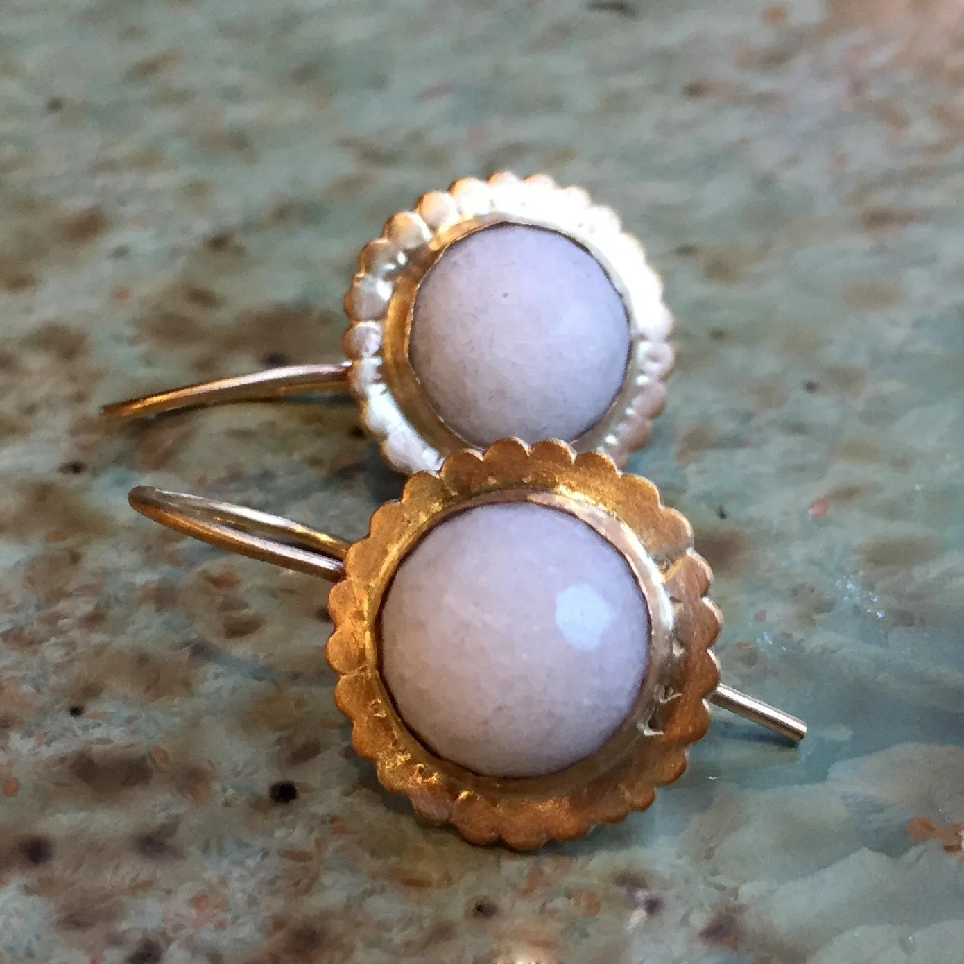 White Agate Dangle Earrings - White Magic.