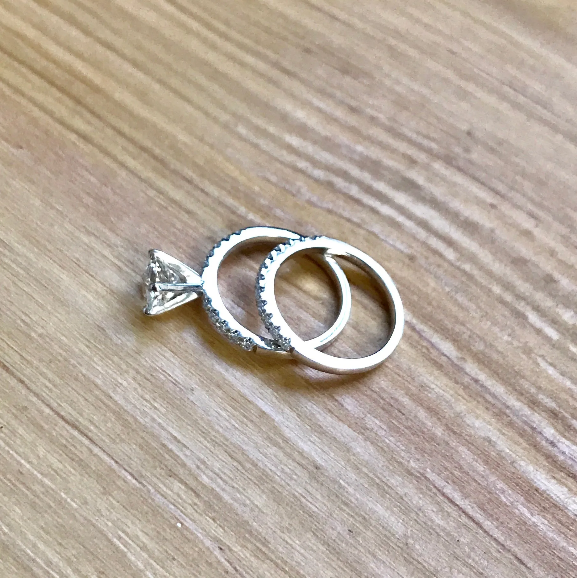White Sapphire Engagement Ring