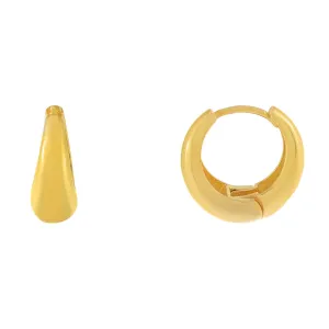 Wide Solid Huggie Earring