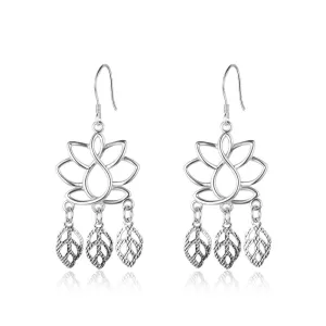 Women 925 Sterling Silver Chandelier Drop Earrings, Party Jewelry Gift for Her
