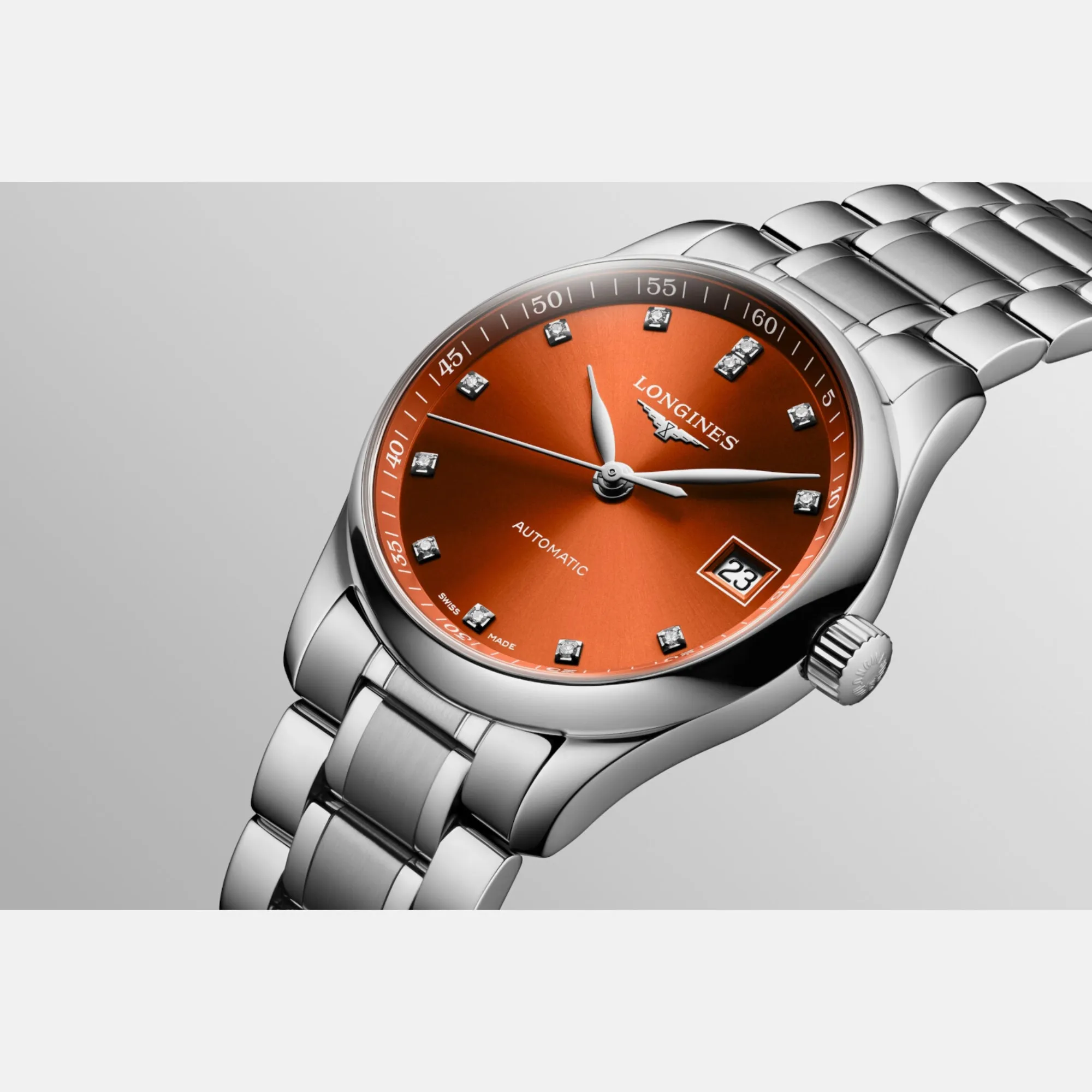 Women Orange Automatic Stainless Steel Watch L23574086
