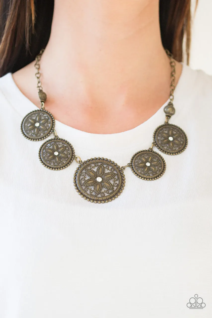 Written in the STAR LILIES Brass Paparazzi Necklace