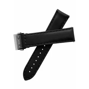 Xeric 22mm Horween Essex Black Strap Gunmetal Hidden Deployant Clasp