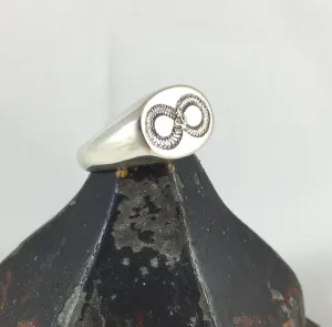 Your Design Oblong 18mm x 13mm  -  9 Carat White Gold Signet Ring