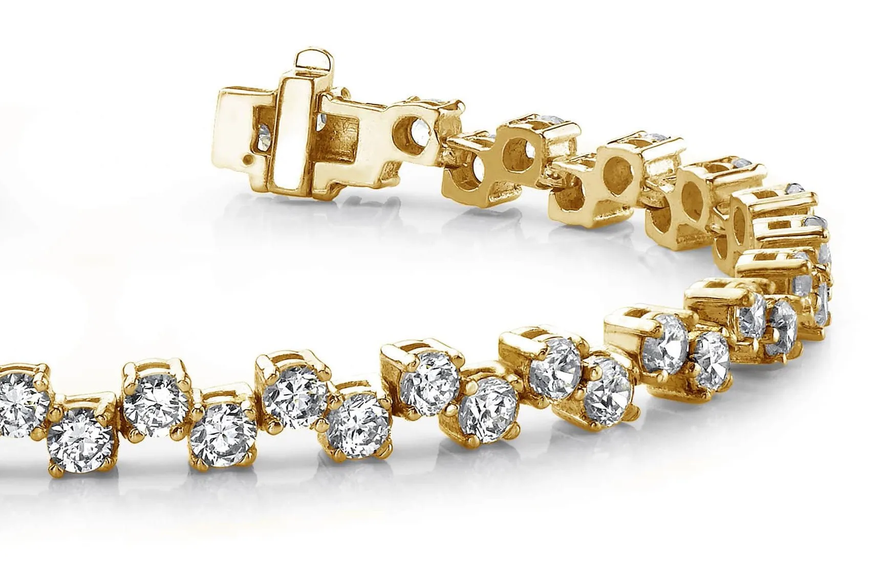 Zig Zag Diamond Bracelet with 4.06 ct.(finished) 2.4mm
