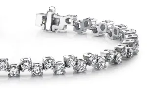 Zig Zag Diamond Bracelet with 4.06 ct.(finished) 2.4mm